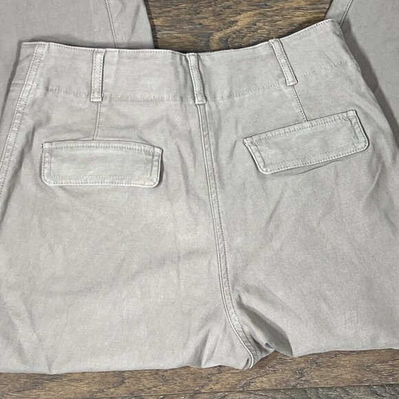 ARITZIA WILFRED FREE High Rise Picture Cargo Pants Nomad Taupe Sz 6 EUC #94891 - Picture 4 of 6